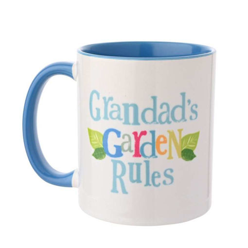 Picture of GRANDADS GARDEN RULES BLUE MUG
